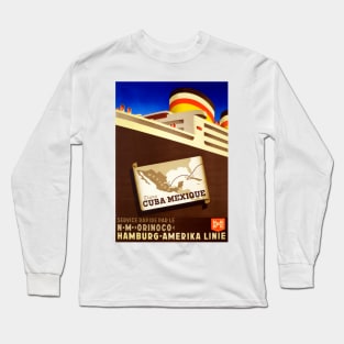 Vintage Travel - Cuba-Mexico Long Sleeve T-Shirt